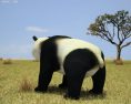 Panda Low Poly Modelo 3d