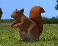 Squirrel Low Poly Modèle 3d