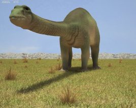 Apatosaurus (Brontosaurus) Low Poly Modelo 3d