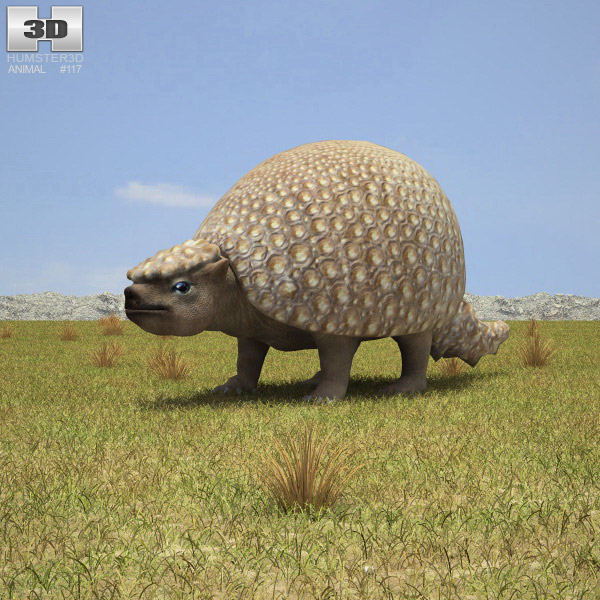 Glyptodon Low Poly 3D模型