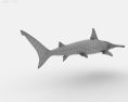Smooth Hammerhead Shark Low Poly 3D модель