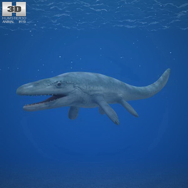 Mosasaurus Low Poly 3D модель