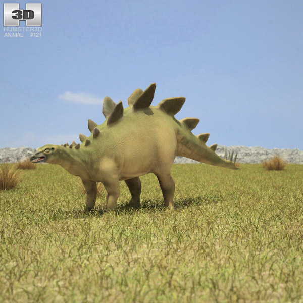 Stegosaurus Low Poly 3D model