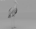 White stork Low Poly Modello 3D