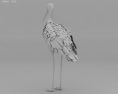 White stork Low Poly Modelo 3D