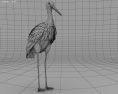 White stork Low Poly 3D 모델 