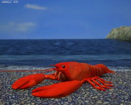 Lobster Low Poly 3D model