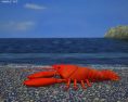 Lobster Low Poly 3D модель