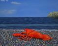 Lobster Low Poly 3D 모델 