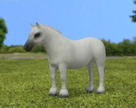 Pony Horse Low Poly 3D модель