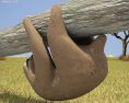 Three-toed sloth Low Poly 3D-Modell