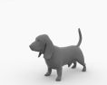 Basset Hound Low Poly 3d model