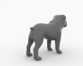 Bulldog Low Poly 3D 모델 