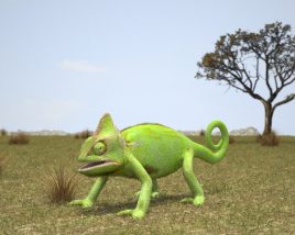 Chameleon Low Poly 3D model