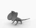 Frilled lizard Low Poly 3d model