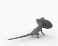 Frilled lizard Low Poly 3d model