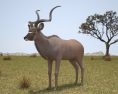 Greater Kudu Low Poly Modèle 3d