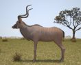 Greater Kudu Low Poly 3D модель