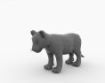 Lion cub Low Poly Modelo 3D