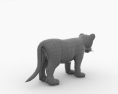 Lion cub Low Poly 3D-Modell