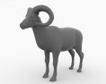Mouflon Low Poly Modello 3D