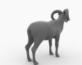 Mouflon Low Poly 3D-Modell