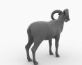 Mouflon Low Poly Modello 3D