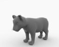 Tiger kitten Low Poly 3D-Modell