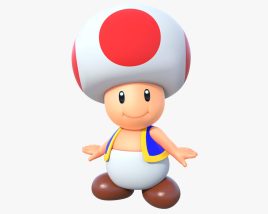 Toad Mario 3D-Modell