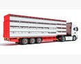 Animal Transporter Truck And Trailer 3D модель