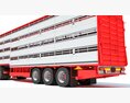 Animal Transporter Truck And Trailer 3d model