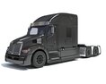 Black Generic Semi Truck Cab 3D模型