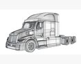 Black Generic Semi Truck Cab 3Dモデル