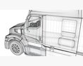 Black Generic Semi Truck Cab 3D модель