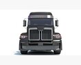 Black Truck With Flatbed Trailer Modelo 3d argila render