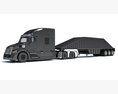Bottom Dump Truck 3D-Modell Rückansicht