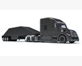 Bottom Dump Truck 3D模型 正面图