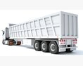 Box-Cab Truck With Tipper Trailer 3D-Modell