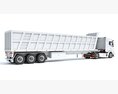 Box-Cab Truck With Tipper Trailer 3D 모델  side view