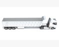 Box-Cab Truck With Tipper Trailer 3d model