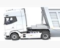 Box-Cab Truck With Tipper Trailer 3d model seats