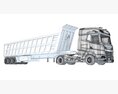 Box-Cab Truck With Tipper Trailer 3D 모델 