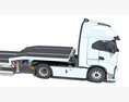 Cab-over Truck With Platform Trailer 3D模型