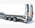 Cab-over Truck With Platform Trailer 3Dモデル