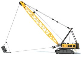 Dragline Excavator Mining Construction Machinery 3D model