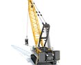 Dragline Excavator Mining Construction Machinery 3D-Modell Seitenansicht