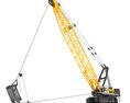 Dragline Excavator Mining Construction Machinery 3D-Modell clay render