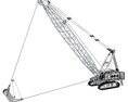 Dragline Excavator Mining Construction Machinery Modèle 3d