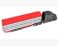 Farm Animal Transport Truck With Trailer 3D 모델 