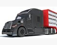 Farm Animal Transport Truck With Trailer 3D-Modell dashboard
